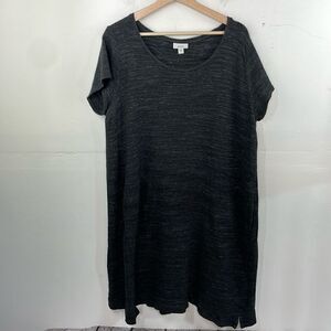 J. Jill Pure Jill dress shift dress A-line side pockets cotton Charcoal Large